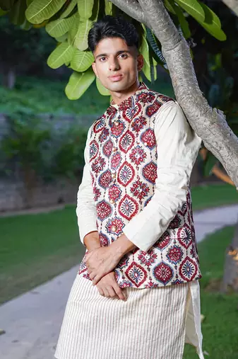Off white printed kafoori  kurta sets