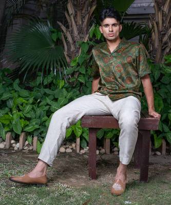 Green printed panna shirt 1