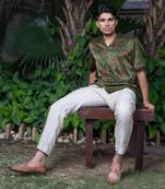 Green printed panna shirt