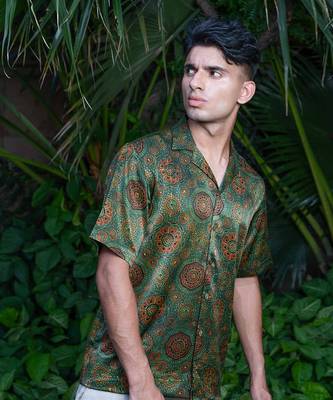 Green printed panna shirt 2
