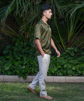Green printed panna shirt 3