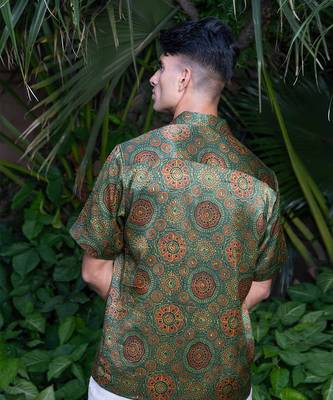Green printed panna shirt 4