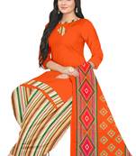 Unstitched crepe salwar suit material printed