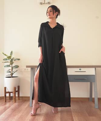 Heather black kaftaan 1