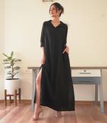 Heather black kaftaan