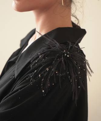 Heather black kaftaan 2