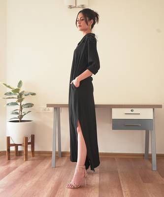 Heather black kaftaan 3