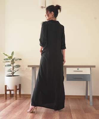 Heather black kaftaan 4