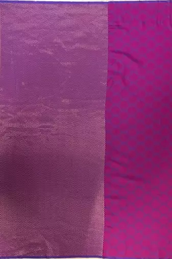 Purple Kumbhi silk bland Kanjivaram style festive wear zari border saree with Blouse