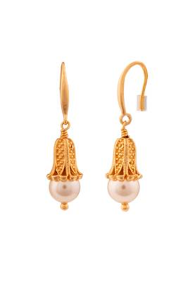 Golden earrings - 3 sets Swarovski pearl and coral one gram gold 3