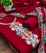 Leeza store women georgette sequin & traditional pattern multicolor thread work kurta bottom dupatta set dress material