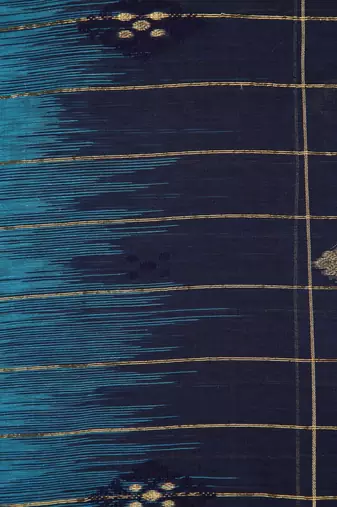 PinkLoom Women's  Blue Hand_Woven Cotton-Silk-Sarees With Unstitched Blouse Piece