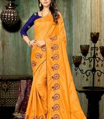 Serona fabrics women's sana silk thread embroidery work saree