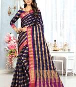 Serona fabrics women's art silk  zari weaving work saree
