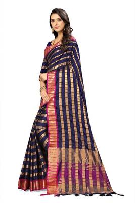 Serona fabrics women's art silk  zari weaving work saree 2