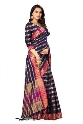 Serona fabrics women's art silk  zari weaving work saree 3