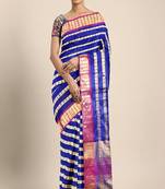 Serona fabrics women's art silk zari weaving work saree with blouse