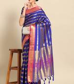 Serona fabrics women's  art silk zari weaving work contrast border party wear saree