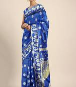 Serona fabrics women's banarasi silk zari weaving work printed party wear saree