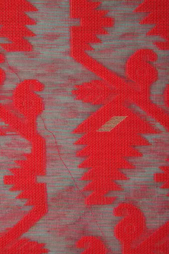 Pinkloom Women'S Multi-Color Hand_Woven Cotton Jamdani Saree Without Blouse