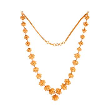 Gold necklaces set - red matt finish 4