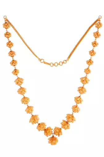 Gold necklaces set - red matt finish