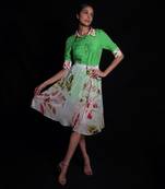 Absinthe green floral dress