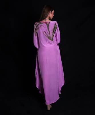 Purple rose embroidered kaftaan 3