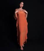 Sundial geometric embroidered kaftaan