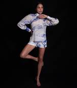 Lunar rock floral printed top