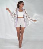 Ziara lunar rock organza jacket