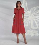 Virago pocket emrboidered dress