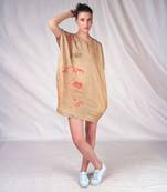 Light brown floral printed dress