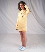 Yellow contemporary sweatshirt dress