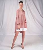 Pink layered monochrome top