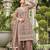 Beige Net Straight Suit For Women Eid Wear