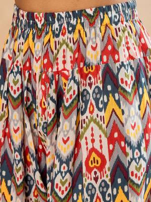Winered woman multi-colour front placket co-ord set 5