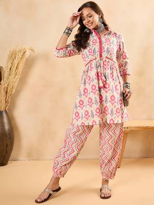 Winered woman off-white embroidered co-ord set 1