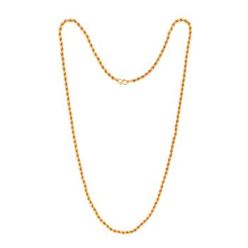 Rope chain 24" Medium length one gram gold 3