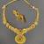 GOLD TONE ETHNIC CHOKER STONES STUDDED NECKLACE SET FOR WOMEN