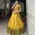 Yellow Kanjivaram Style Zari Weaving Work Lehenga Choli Set