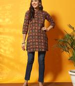 Black and red ajarakh printed tunic