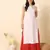 White solid round neck sleeveless straight calf length kurta