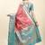 Lookslady Womens New Faux Banarasi Silk Pink Color Zari Weaving Saree With Unstitched Contrast Blouse
