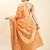 Lookslady Womens New Organza Silk Orange Color Gold Zari Weaving Saree With Unstitched Matching Blouse
