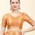 Lookslady Womens New Organza Silk Orange Color Gold Zari Weaving Saree With Unstitched Matching Blouse