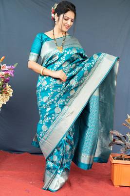 FIROZI BANARASI SILK SAREE WITH BLOUSE 1