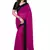 Magenta plain georgette saree with blouse