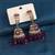 Purple color big jhumka kundan earrings