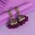Purple color big jhumka kundan earrings